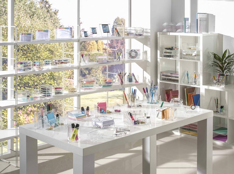 OSCO Clear Acrylic Two Hole Punch | 12 Sheet Capacity | Transparent | H6 x W11 x D6.3 cm | - Image 5